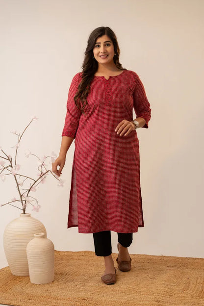 Amthi Pure Cotton Printed Straight Kurti for Women