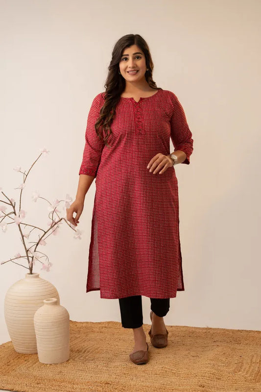 Amthi Pure Cotton Printed Straight Kurti for Women