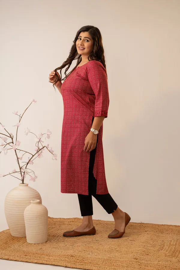 Amthi Pure Cotton Printed Straight Kurti for Women