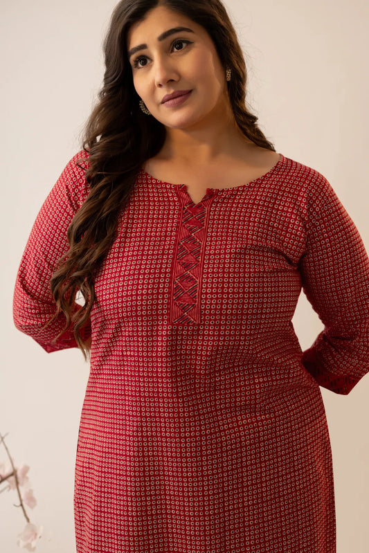 Amthi Pure Cotton Printed Straight Kurti for Women